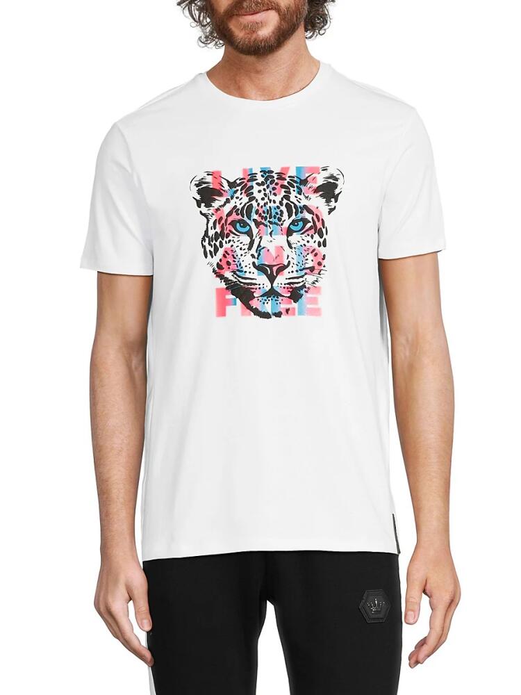 Bertigo Men's Tiger Crewneck Tshirt - White Cover