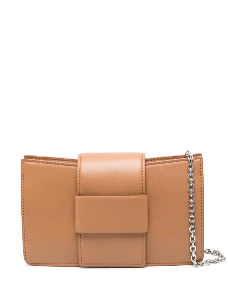 Bimba y Lola logo-lettering leather shoulder bag - Brown Cover