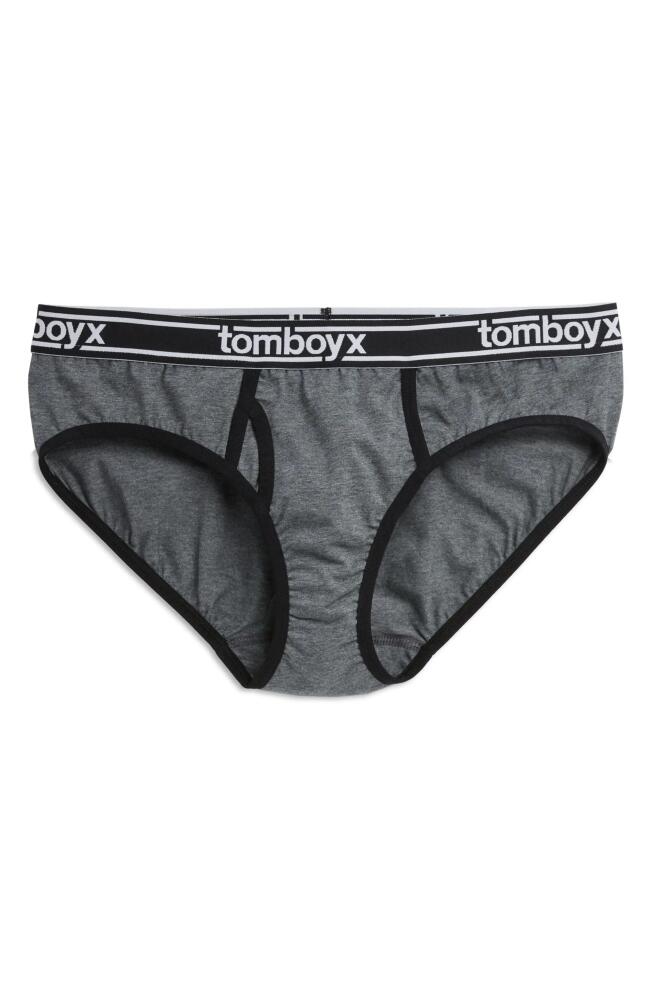 TomboyX Iconic Briefs in Charcoal Logo Cover