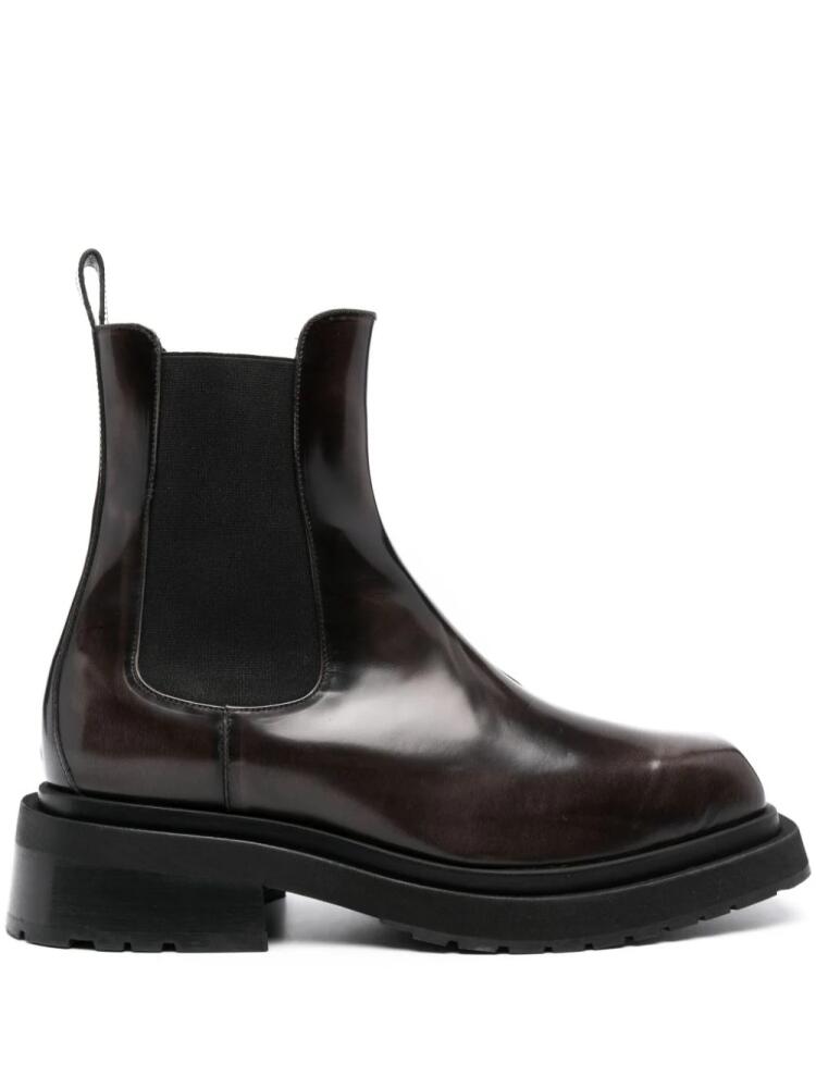 Eckhaus Latta Mike 50mm leather boots - Brown Cover