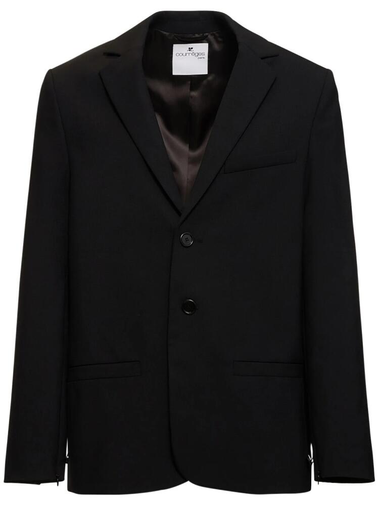 COURREGES Tailored Stretch Wool Blazer Cover