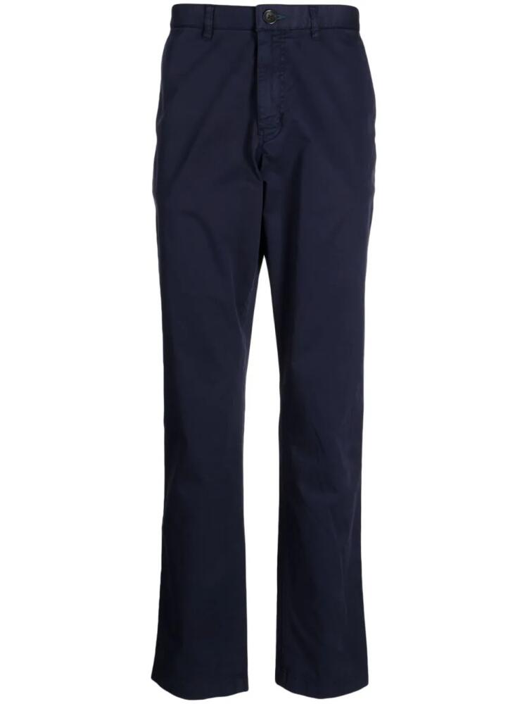 PS Paul Smith logo-patch straight-leg trousers - Blue Cover