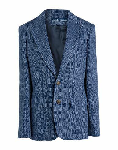 Polo Ralph Lauren Herringbone Linen-blend Blazer Woman Blazer Blue Linen, Silk, Wool Cover