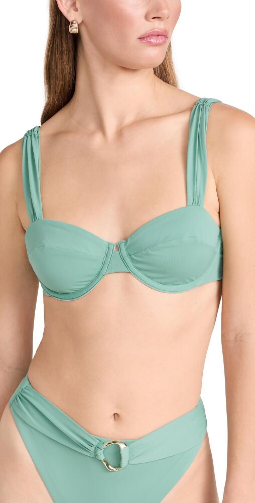 Riot Swim Ring Embellished Wire Bikini Top Seafoam Cover