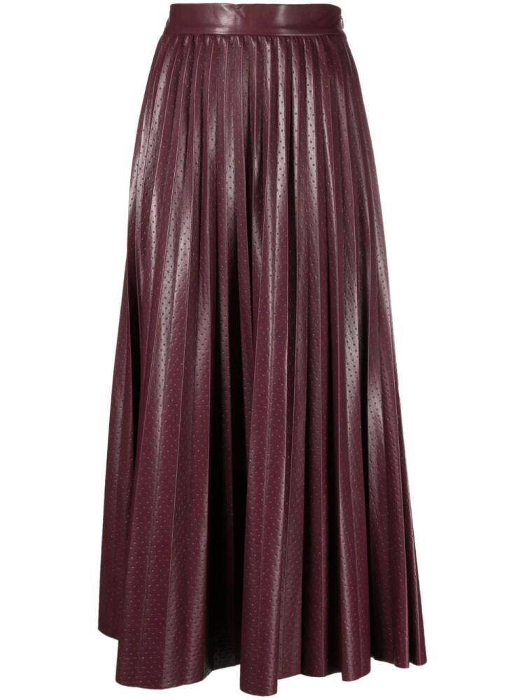 BOSS high-waisted pleated skirt - Purple Cover