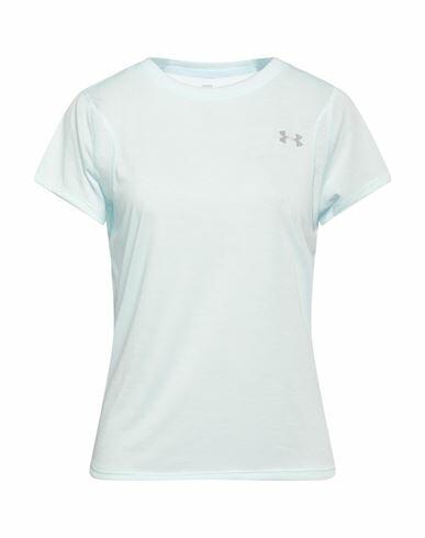 Under Armour Woman T-shirt Sky blue Polyester, Elastomultiester Cover