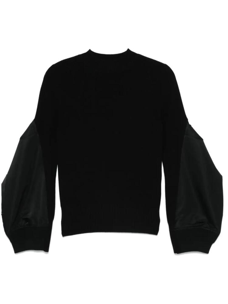 sacai panelled sweater - Black Cover