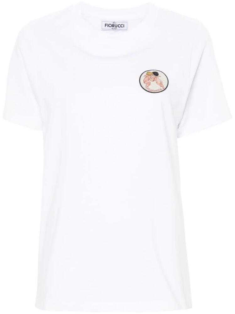 Fiorucci logo-appliqué cotton T-shirt - White Cover