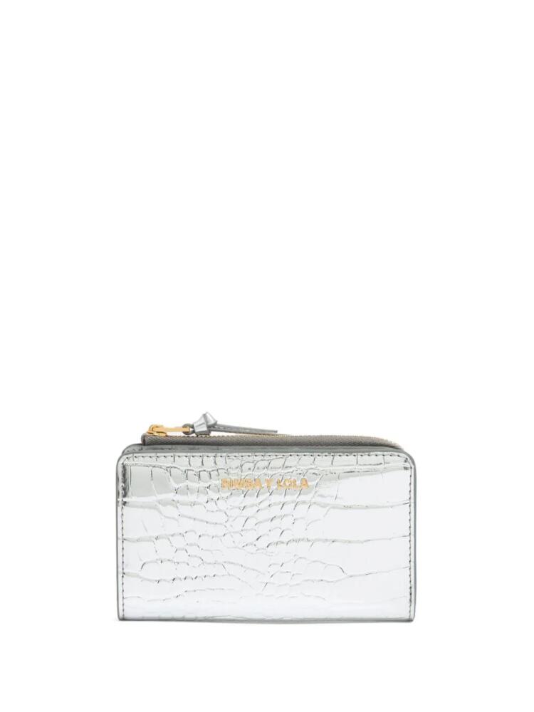 Bimba y Lola crocodile-embossed purse - Silver Cover