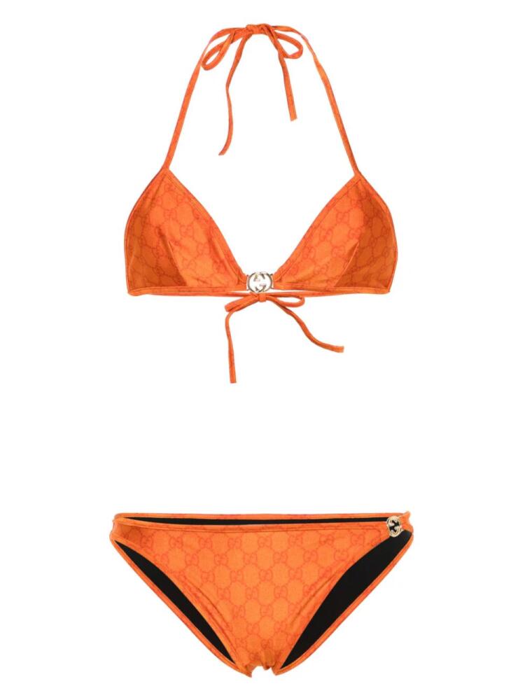 Gucci GG Supreme-print bikini set - Orange Cover