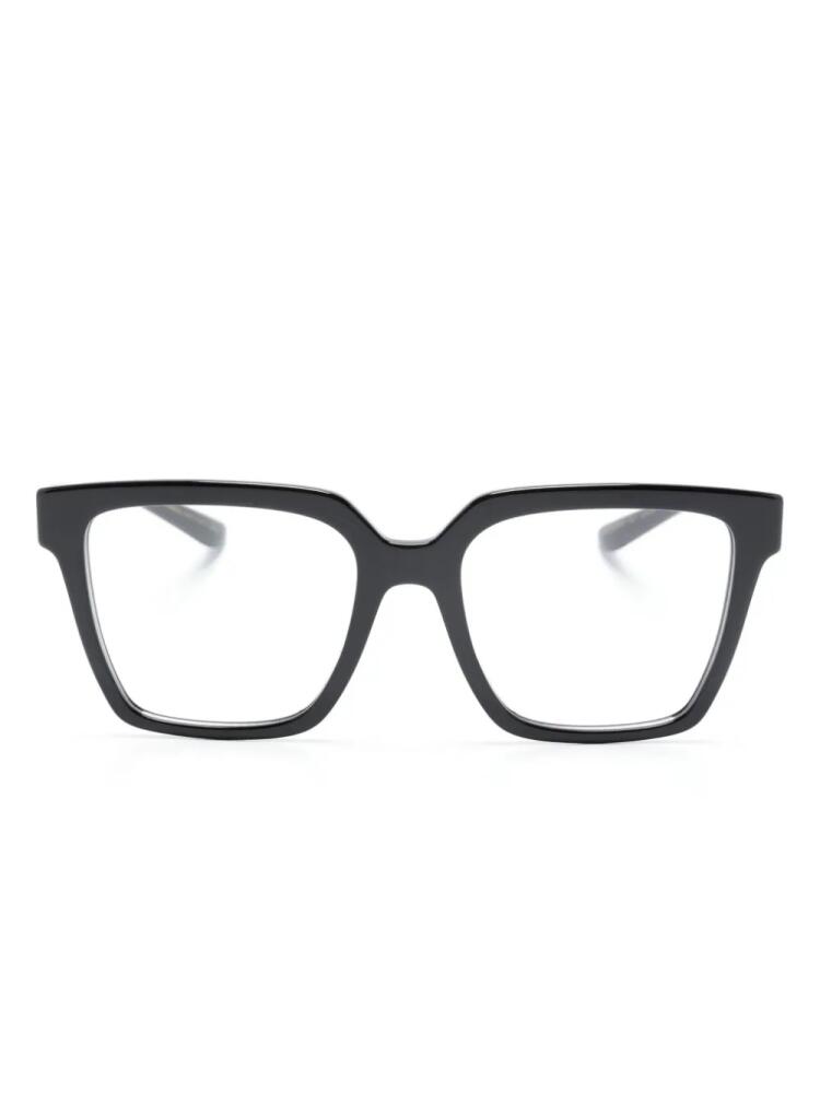 Dolce & Gabbana Eyewear logo-lettering square-frame glasses - Black Cover