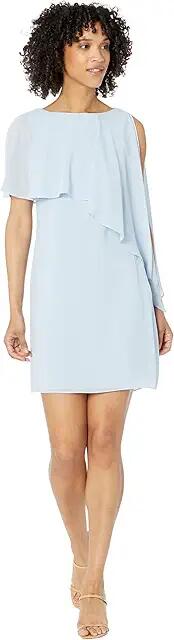 Vince Camuto Asymmetrical Cape Float (Sky) Women's Dress Cover