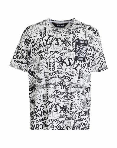 Just Cavalli Man T-shirt White Cotton Cover