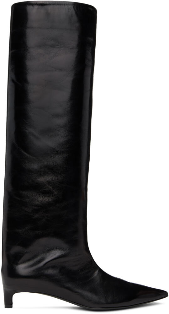 Jil Sander Black Pointed Toe Tall Boots Cover