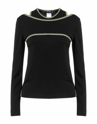 Atlein Woman T-shirt Black Viscose, Elastane Cover