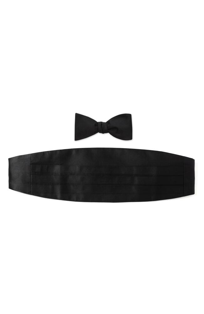 Cufflinks, Inc. Silk Cummerbund & Pre-Tied Bow Tie Set in Black Cover