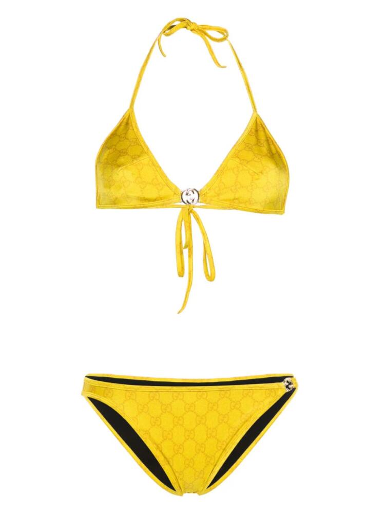 Gucci GG Supreme-print bikini set - Yellow Cover