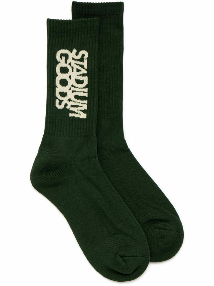 STADIUM GOODS® logo "Cream City" crew socks - Green Cover