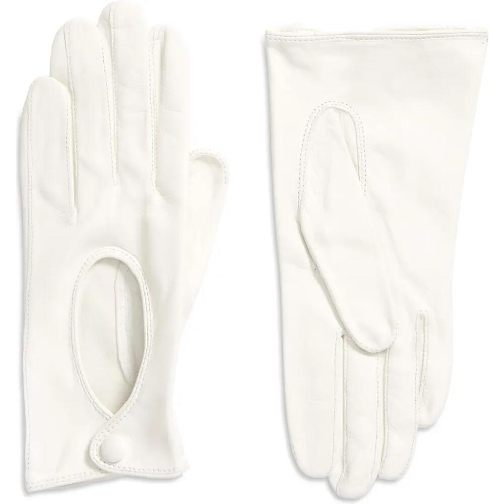 Seymoure Washable Leather Driver Gloves in White Cover