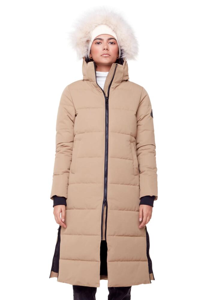 Alpine North KLUANE - Vegan Down Ultra Long Winter Parka in Camel Cover