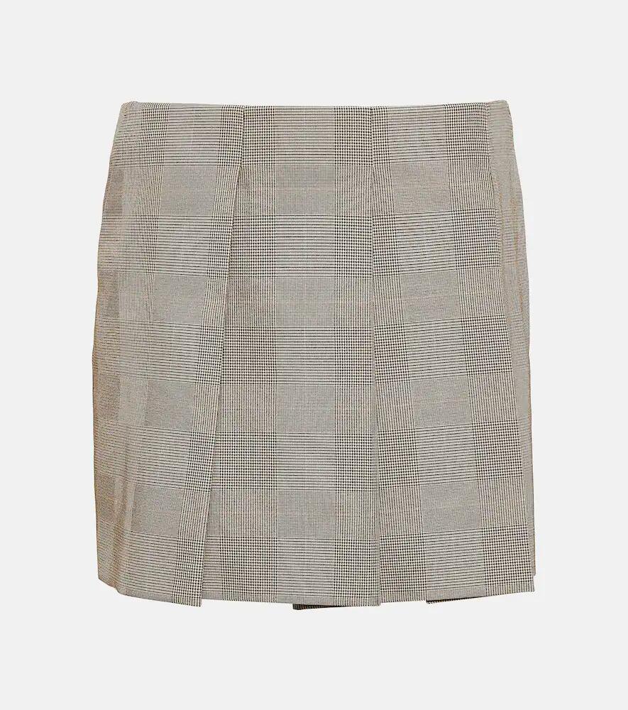 Sportmax Checked pleated miniskirt Cover