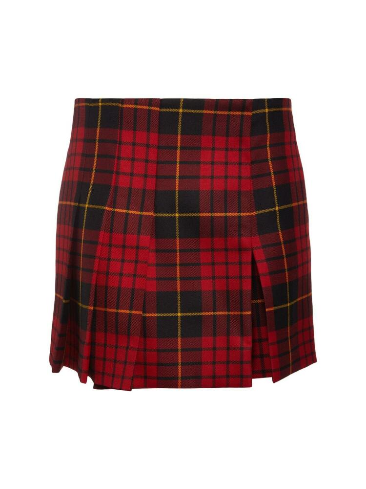 ALEXANDER MCQUEEN Wool Tartan Mini Skirt Cover