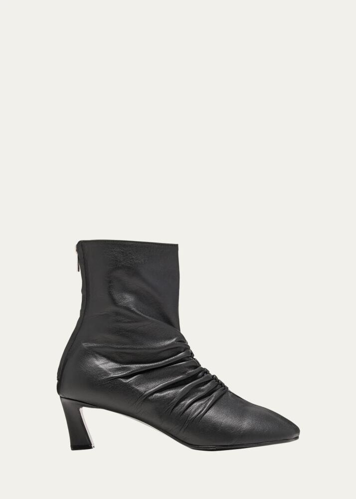 Reike Nen Dasoni Ruched Leather Ankle Booties Cover