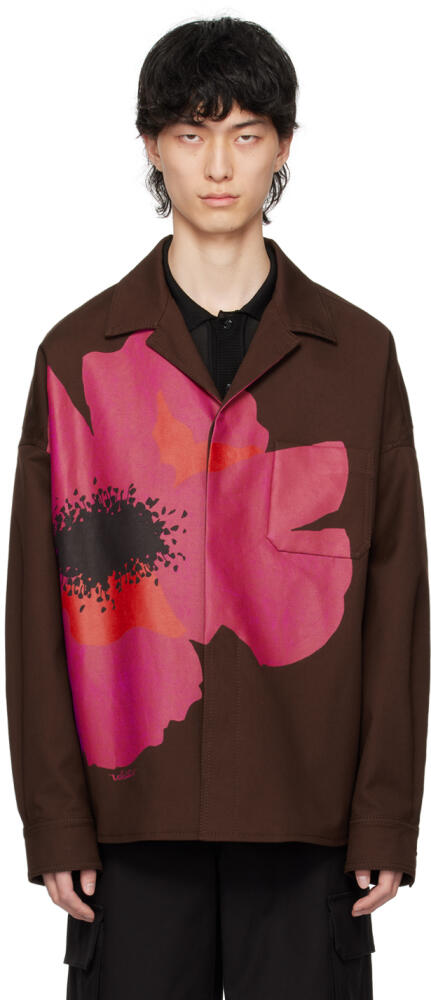 Valentino Brown Flower Jacket Cover