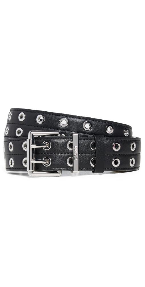 GANNI Double Eyelet Belt Black Cover