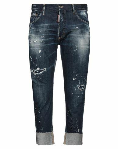 Dsquared2 Man Jeans Blue Cotton, Elastane, Brass Cover