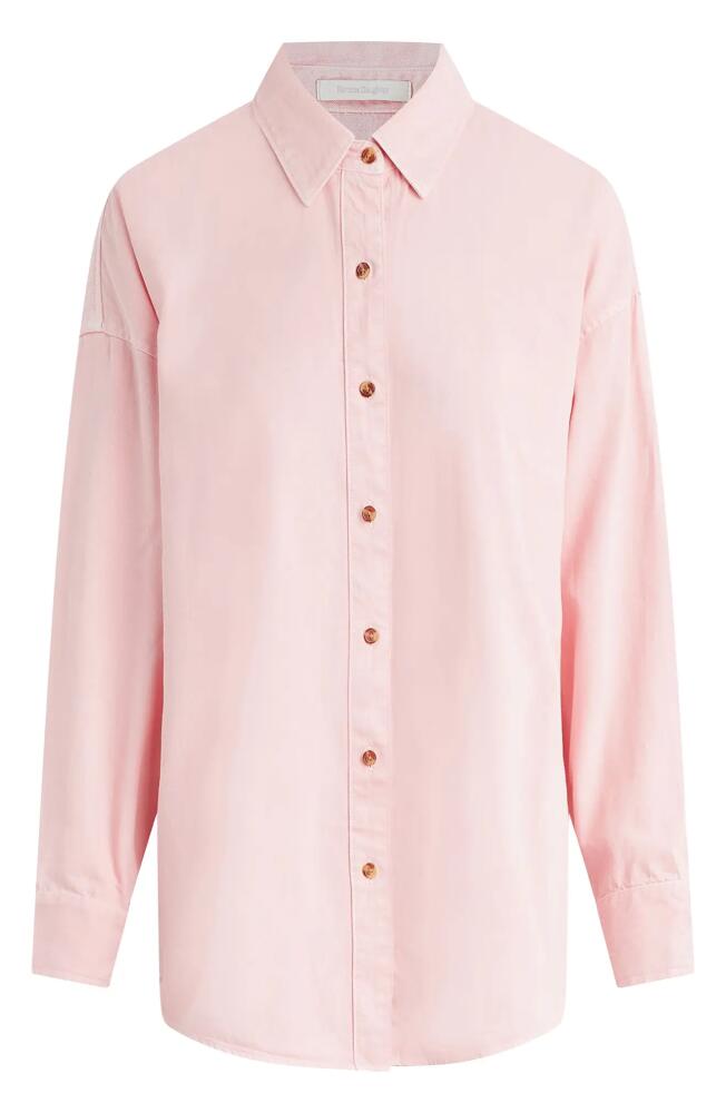 Favorite Daughter Ex-Boyfriend Solid Button-Up Shirt in Ballet Slipper Cover