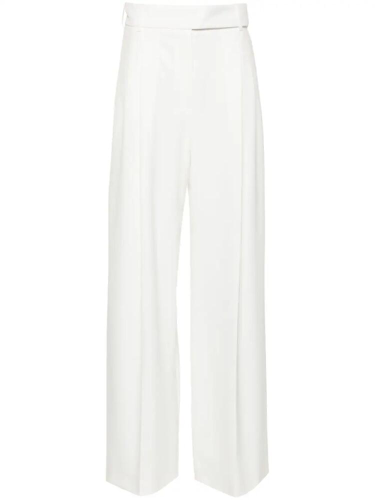 Alexandre Vauthier mid-rise palazzo crepe trousers - White Cover