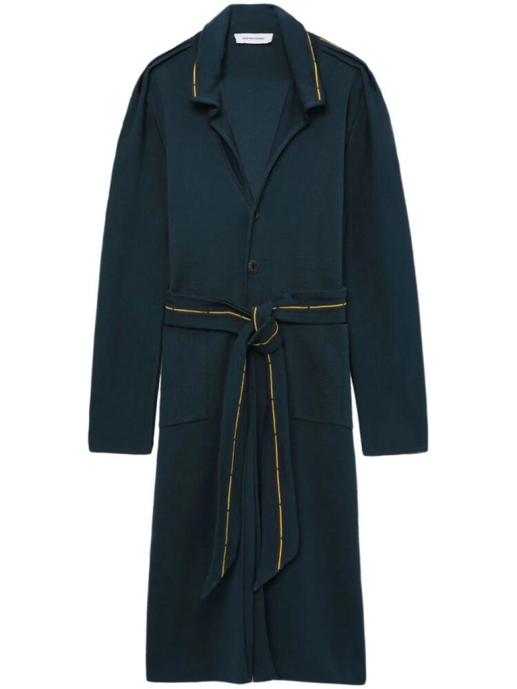 Kiko Kostadinov Ugo cotton maxi coat - Blue Cover