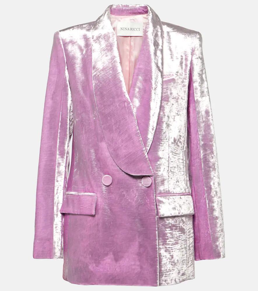 Nina Ricci Single-breasted velvet blazer Cover