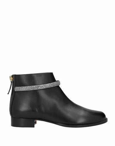 Mia Becar Woman Ankle boots Black Calfskin Cover