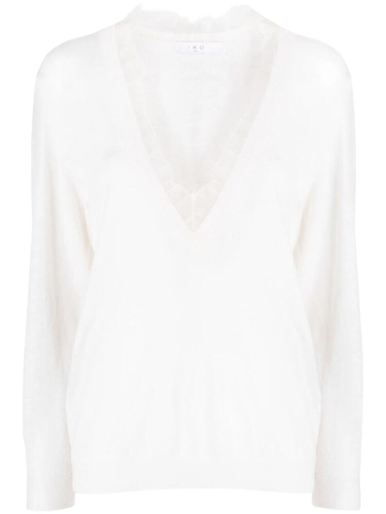 IRO Haby lace-detail jumper - White Cover