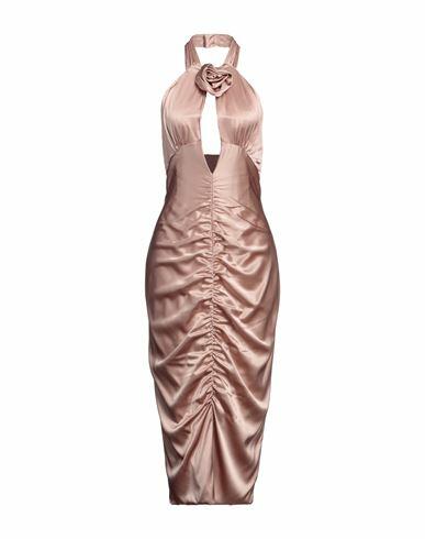 Alessandra Rich Woman Midi dress Blush Silk, Elastane Cover