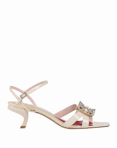 Roger Vivier Woman Sandals Ivory Leather Cover