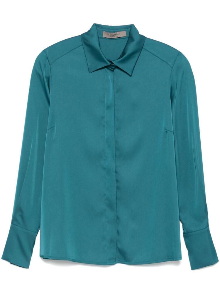 D.Exterior satin shirt - Blue Cover