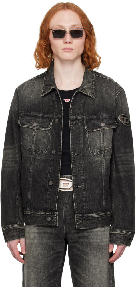 Diesel Black D-Barcy-S2 Denim Jacket Cover