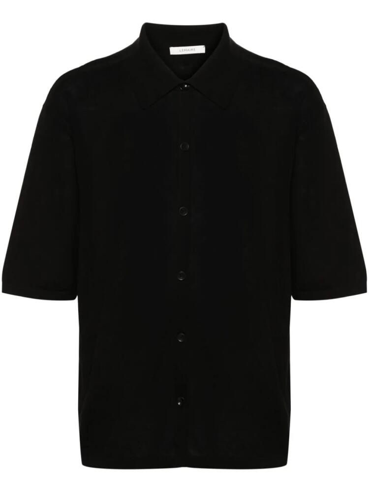 LEMAIRE fine-knit cotton shirt - Black Cover