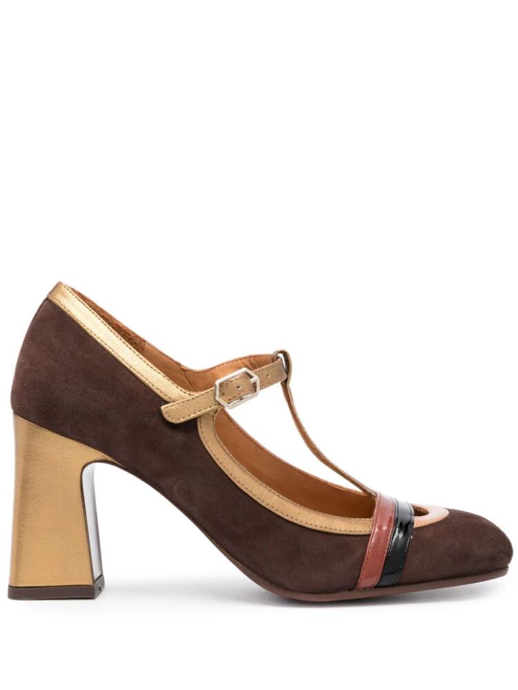 Chie Mihara Odaina 85mm suede Mary Jane pumps - Brown Cover