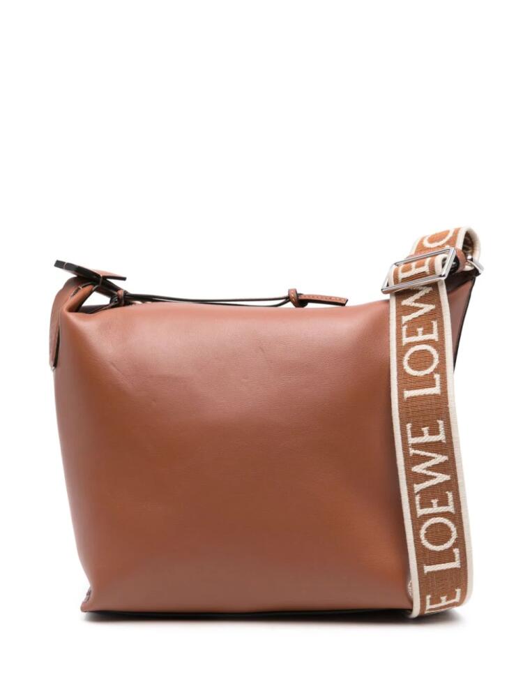 LOEWE small Cubi leather shoulder bag - Brown Cover