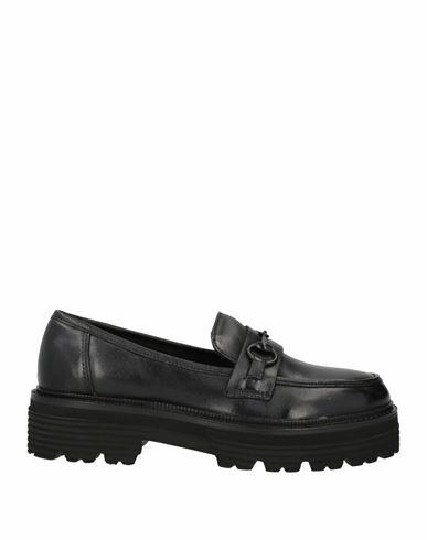 Cafènoir Woman Loafers Black Leather Cover