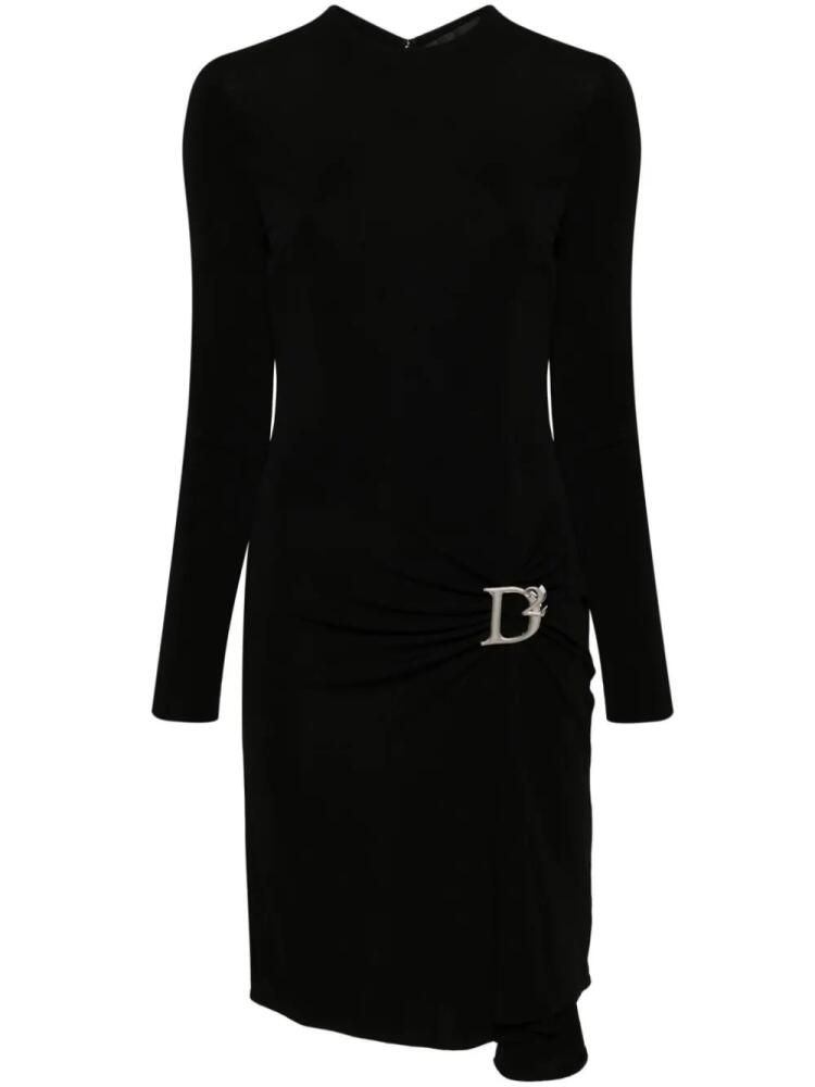 DSQUARED2 Statement logo-plaque midi dress - Black Cover