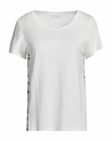 Diana Gallesi Woman T-shirt White Viscose, Elastane, Cotton Cover