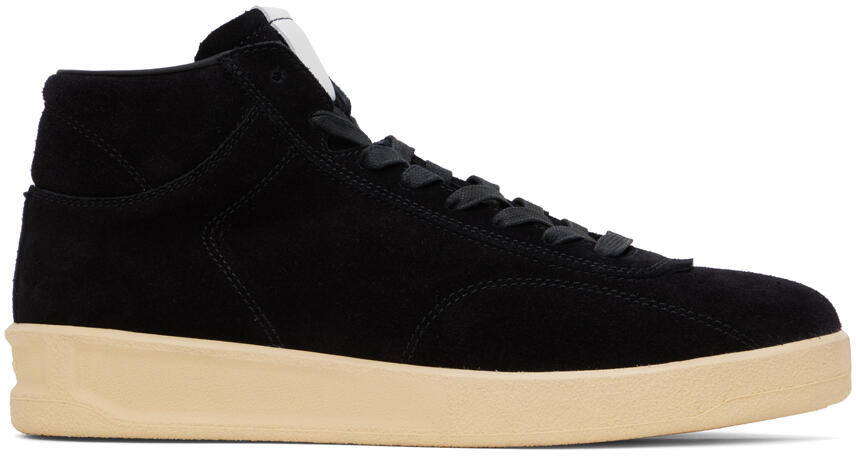 Jil Sander Black Suede High-Top Sneakers Cover