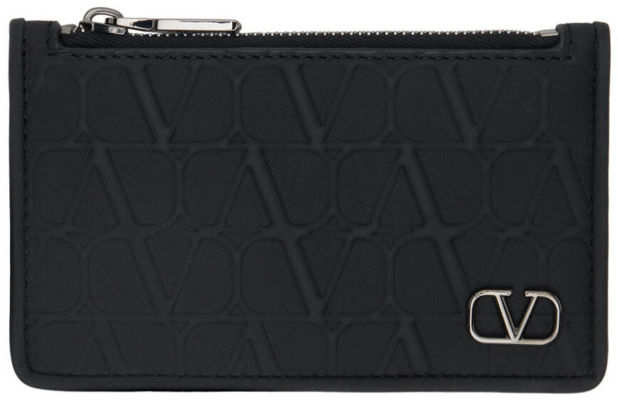 Valentino Garavani Black Toile Iconographe Card Holder Cover