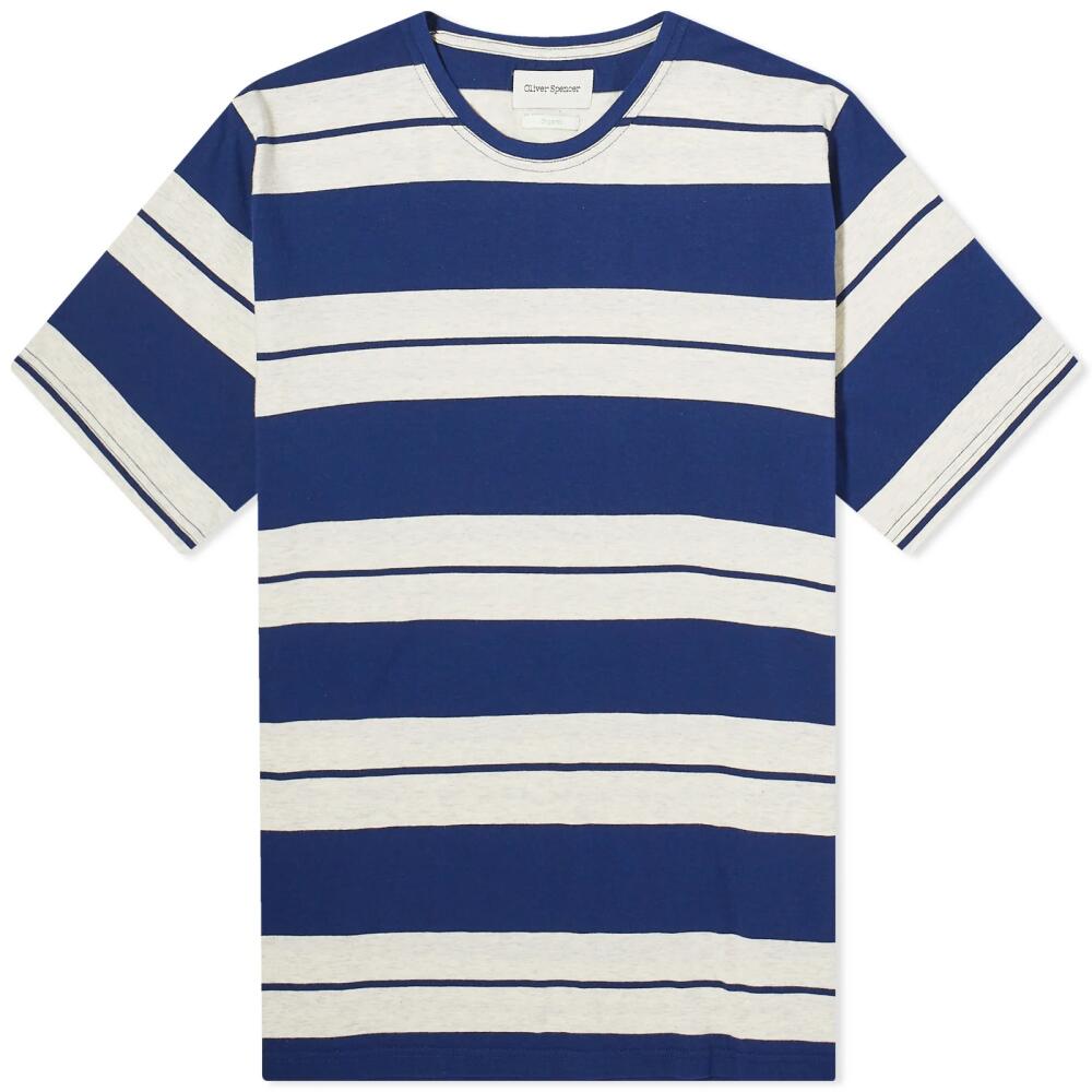 Oliver Spencer Men's Stripe Conduit T-Shirt in Navy Cover