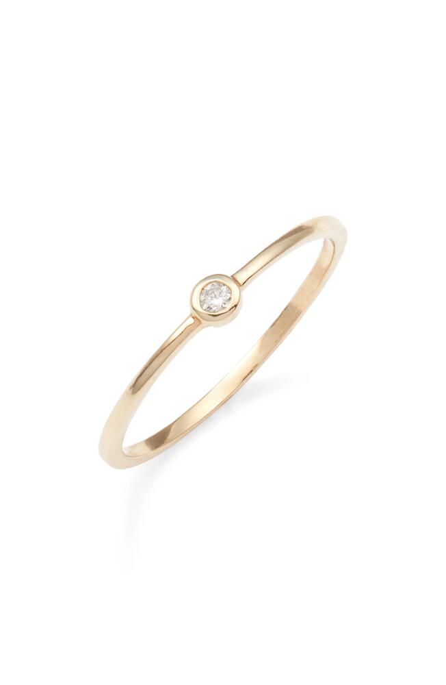 Anzie Cleo Diamond Round Stacking Ring in Gold/Diamond Cover